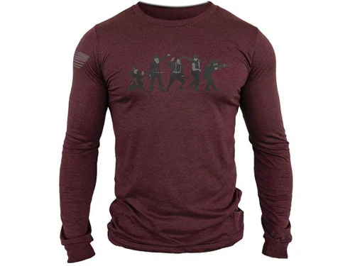 MUSA "American Bloodline" Long Sleeve Shirt (Color: Cardinal Heather / Large)
