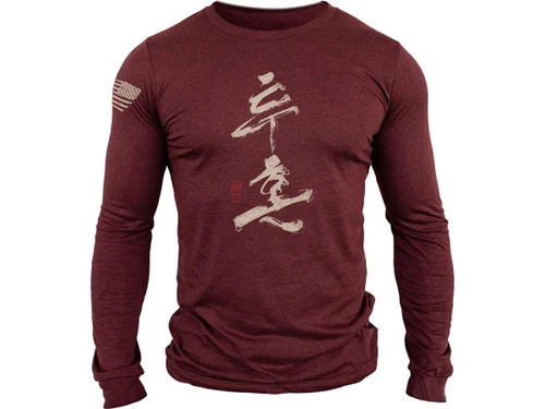 MUSA "Fighting Spirit" Long Sleeve Shirt (Color: Cardinal Heather / Medium)