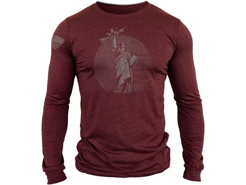 MUSA "Statue of Liberty" Long Sleeve Shirt (Color: Cardinal Heather / Large)