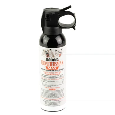 Sabre Frontiersman Max | Bear and Mountain Lion Spray | 7.9 Ounces | Black | Glow in the Dark Safety | FBADX-03