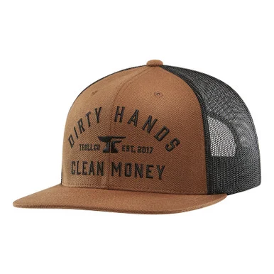 Troll Co. Men's Brown & Black Mesh Back DHCM Mid Profile Classic Trucker Cap
