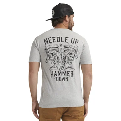 Troll Co. Men's Gray Hammer Twins Short Sleeve T-Shirt